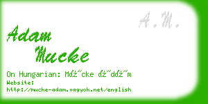 adam mucke business card